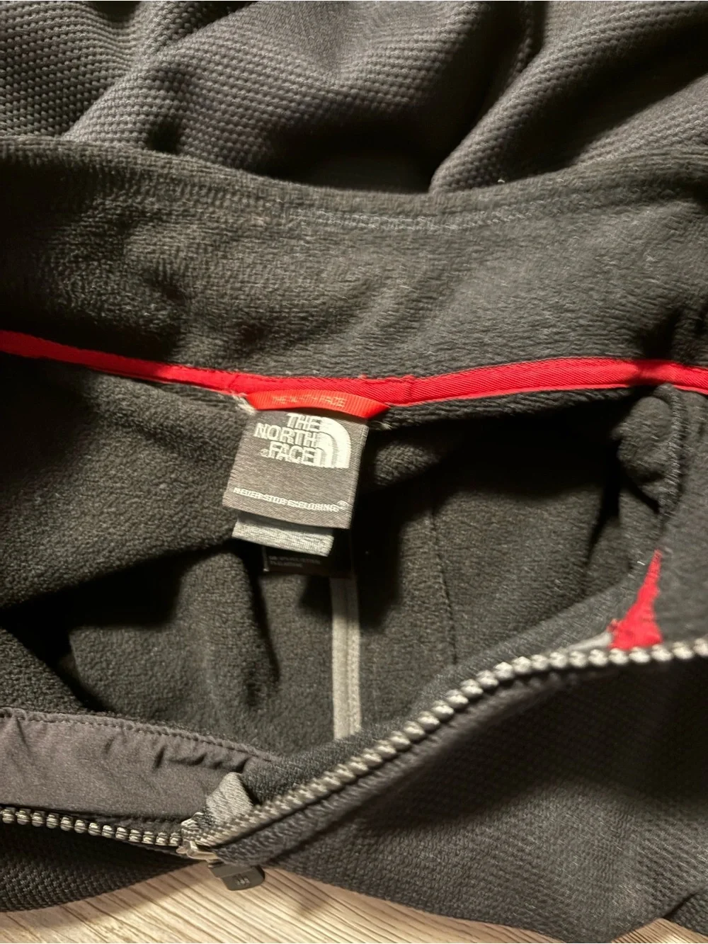 The North Face Men's TKA Stealth Full Zip Fleece Jkt Zip Pockets Black Sz XL EUC